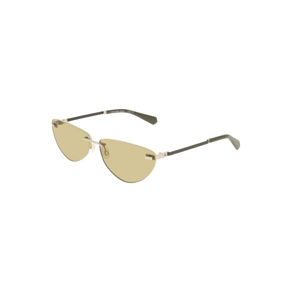 Gafas de sol verde metálico para mujer
