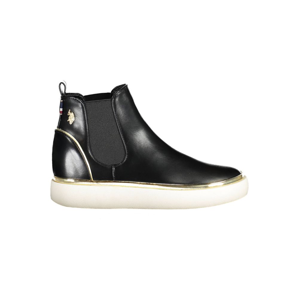 U.S. POLO ASSN. Svart Polyester Dame Støvel