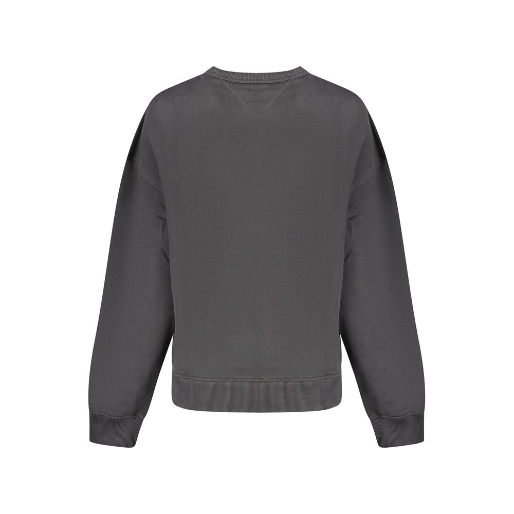 Black Cotton Women Sweatshirt