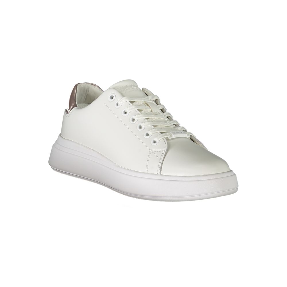 Calvin Klein Hvite Skinn Sneakers til Dame