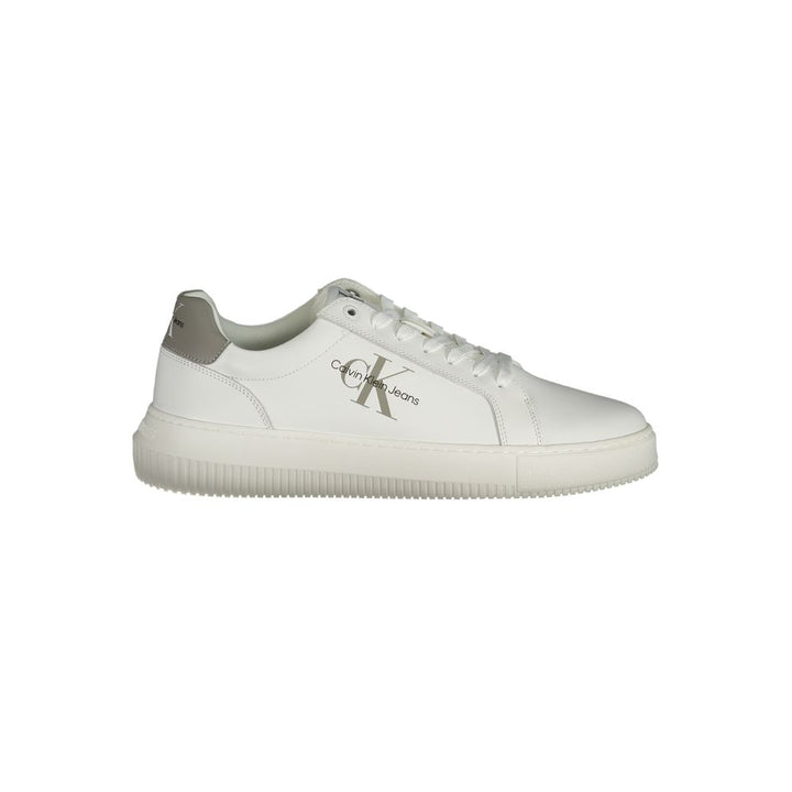 Calvin Klein Hvit Skinn Herresneaker