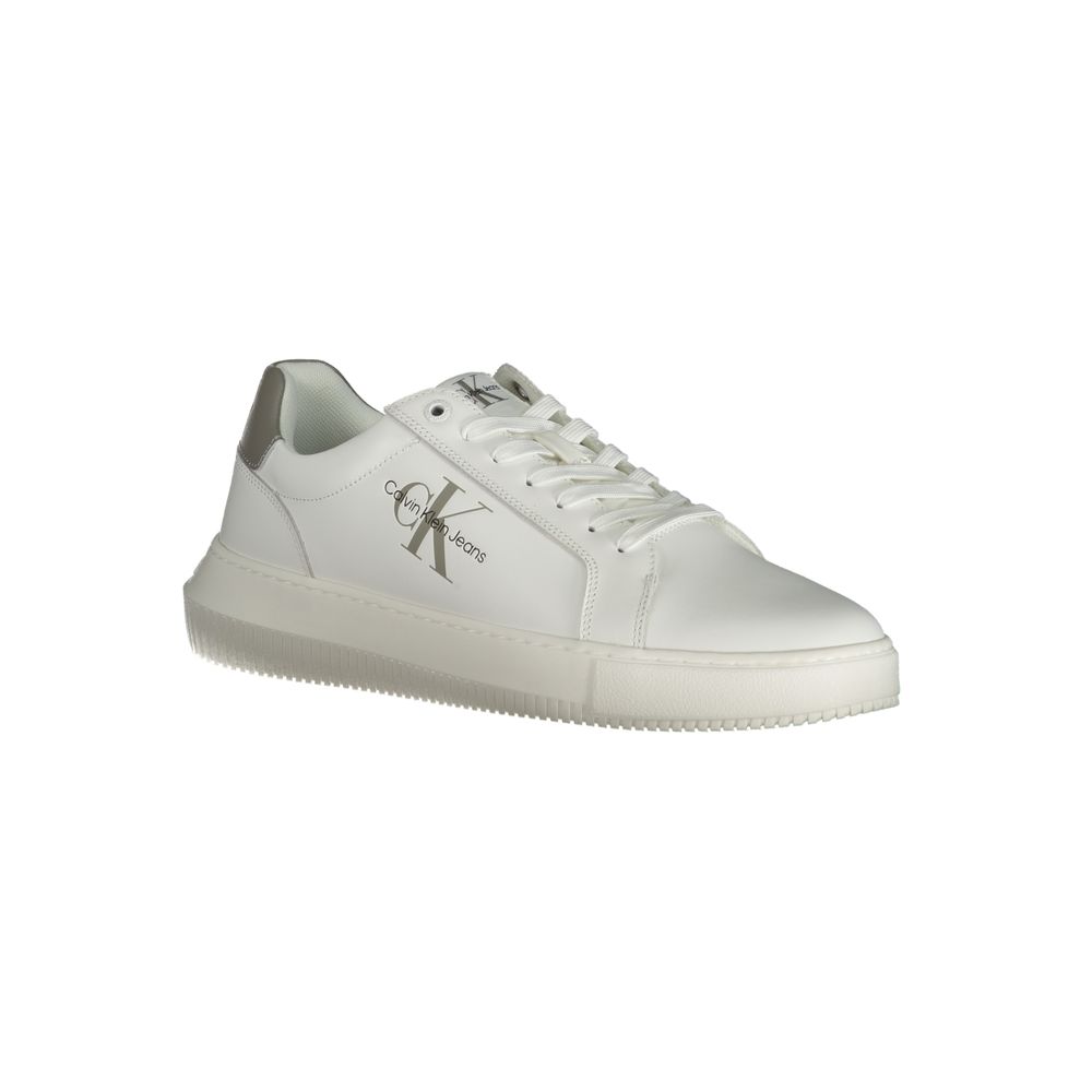Calvin Klein Hvit Skinn Herresneaker