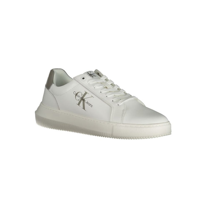 Calvin Klein Hvit Skinn Herresneaker