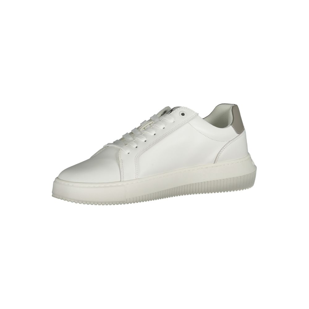 Calvin Klein Hvit Skinn Herresneaker
