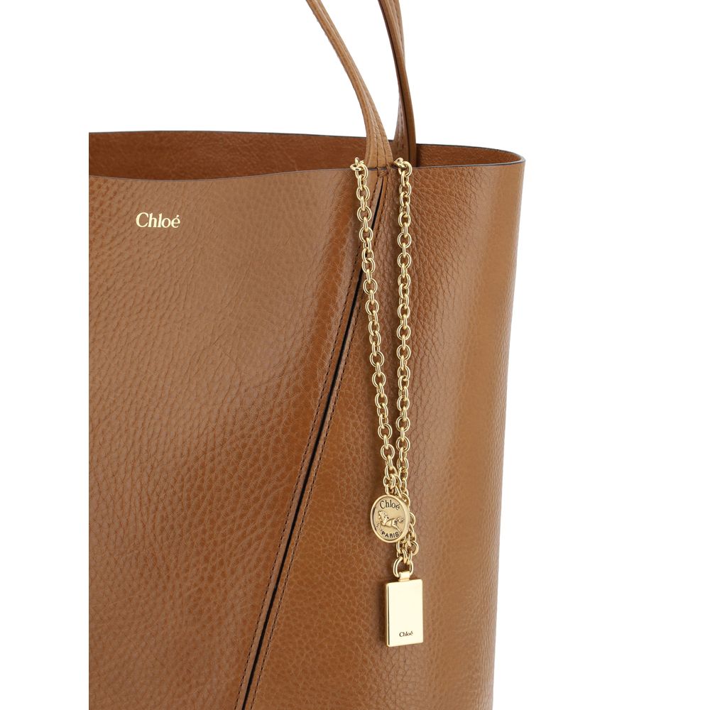 Chloé Brown Calf Leather Bos Taurus Skulderveske