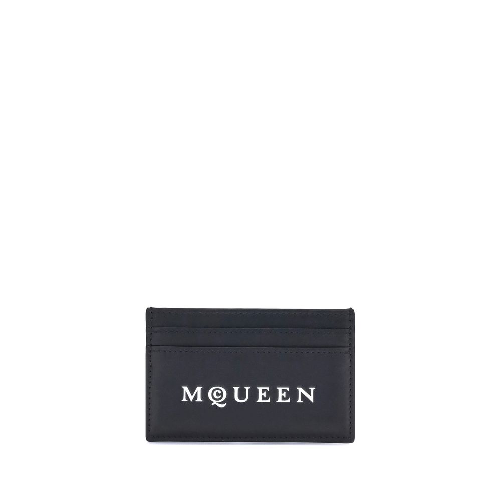 Cartera Alexander McQueen de piel de becerro negra Bos Taurus
