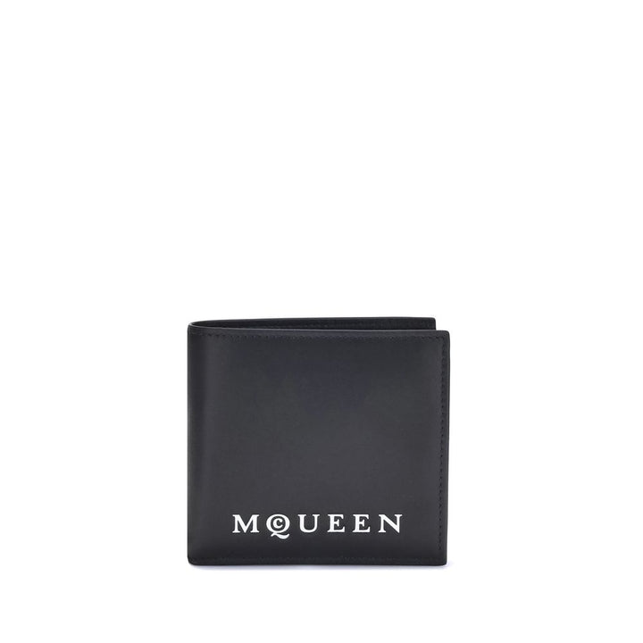 Alexander McQueen Svart Kalveskinn Bos Taurus Lommebok