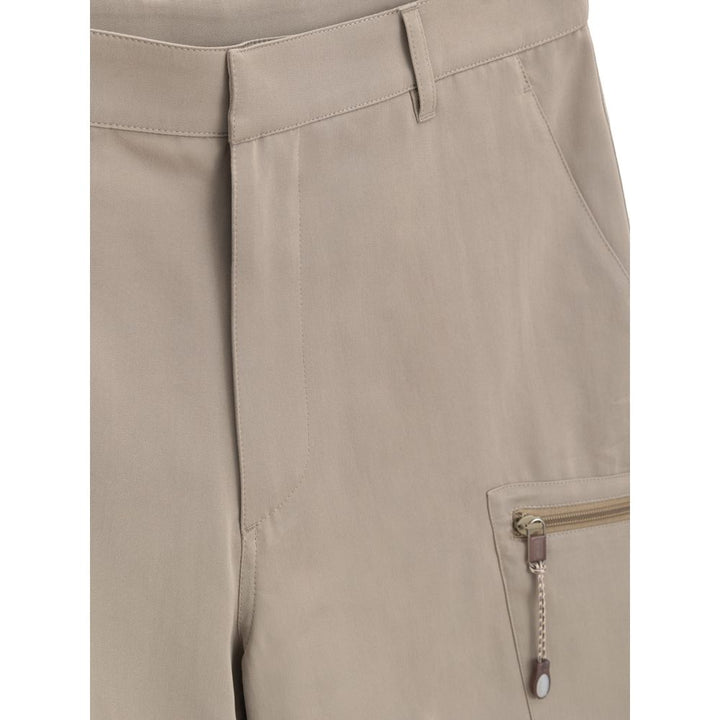 Dior beige cargo shorts i bomull