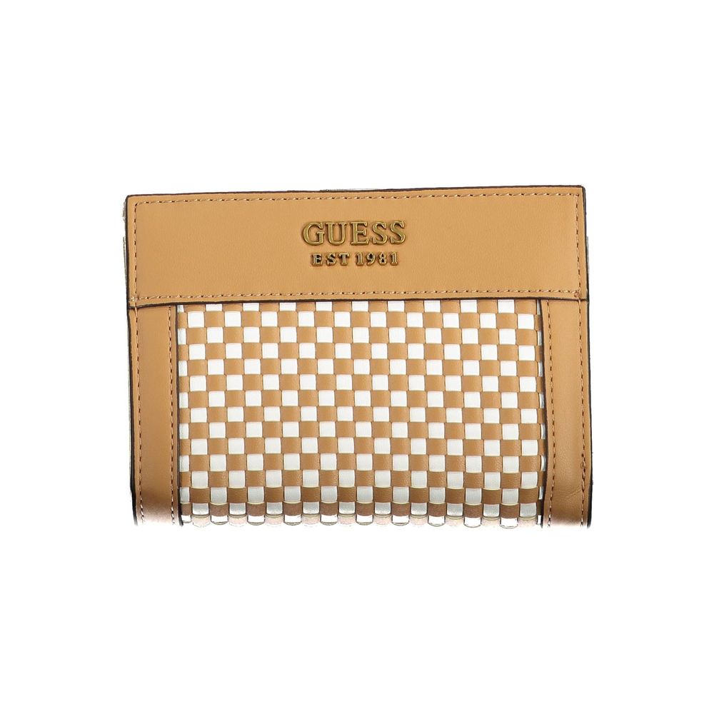 Billetera Guess de poliuretano marrón para mujer