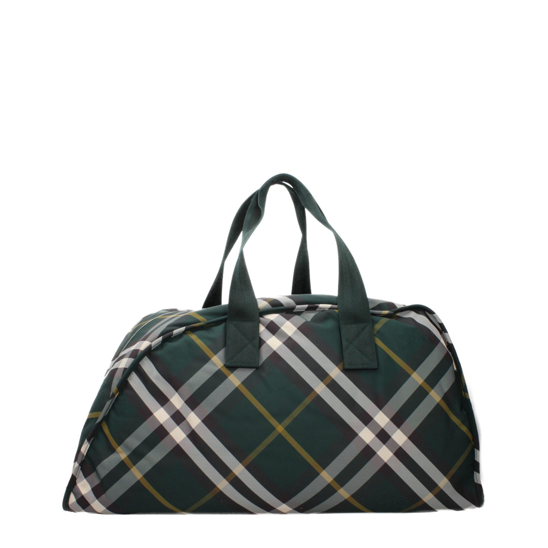 Burberry grønn stoffbagasje og reise