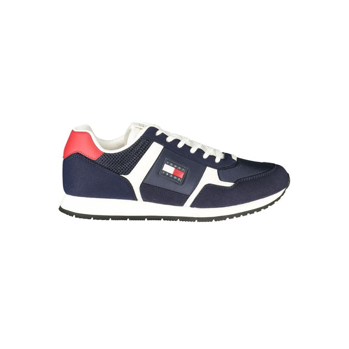 Tommy Hilfiger blå polyuretan herresneaker