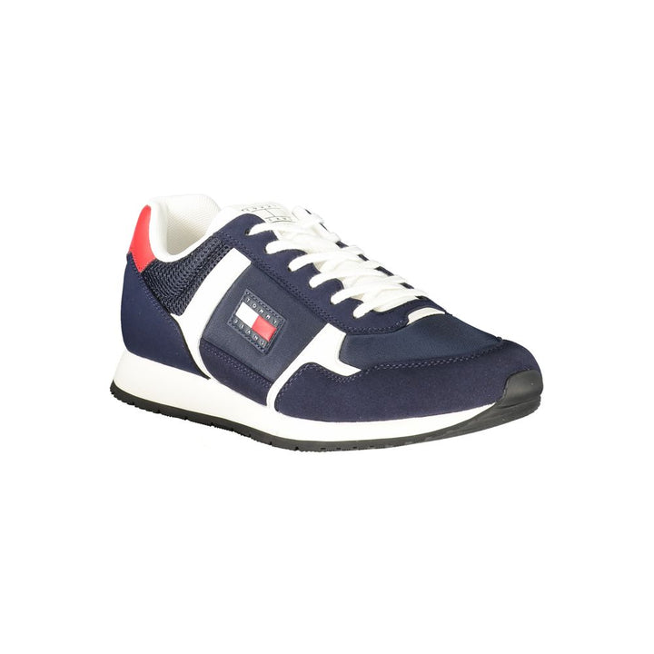 Tommy Hilfiger blå polyuretan herresneaker