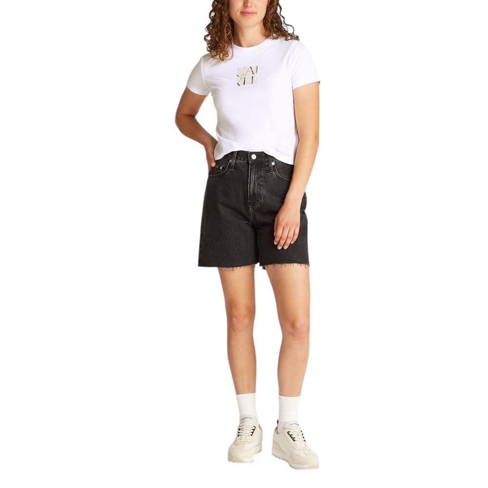 Calvin Klein Jeans Hvit T-skjorte i resirkulert bomull