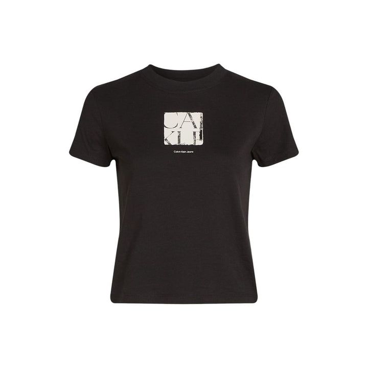 Calvin Klein Jeans Svart Resirkulert Bomulls T-Skjorte