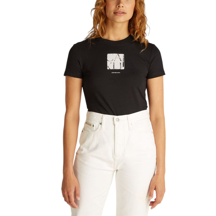 Calvin Klein Jeans Svart Resirkulert Bomulls T-Skjorte