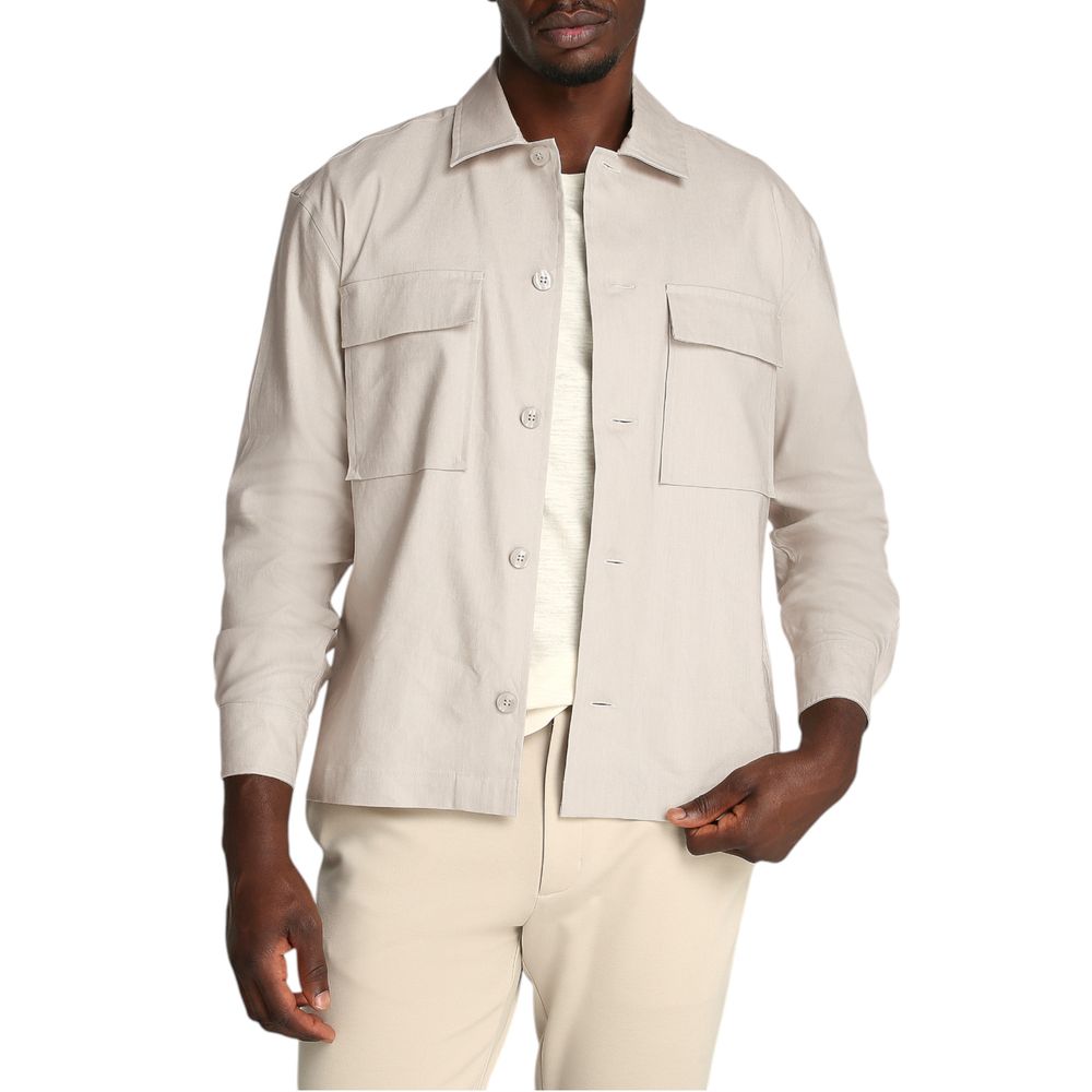 Calvin Klein Beige Lyocell Coat