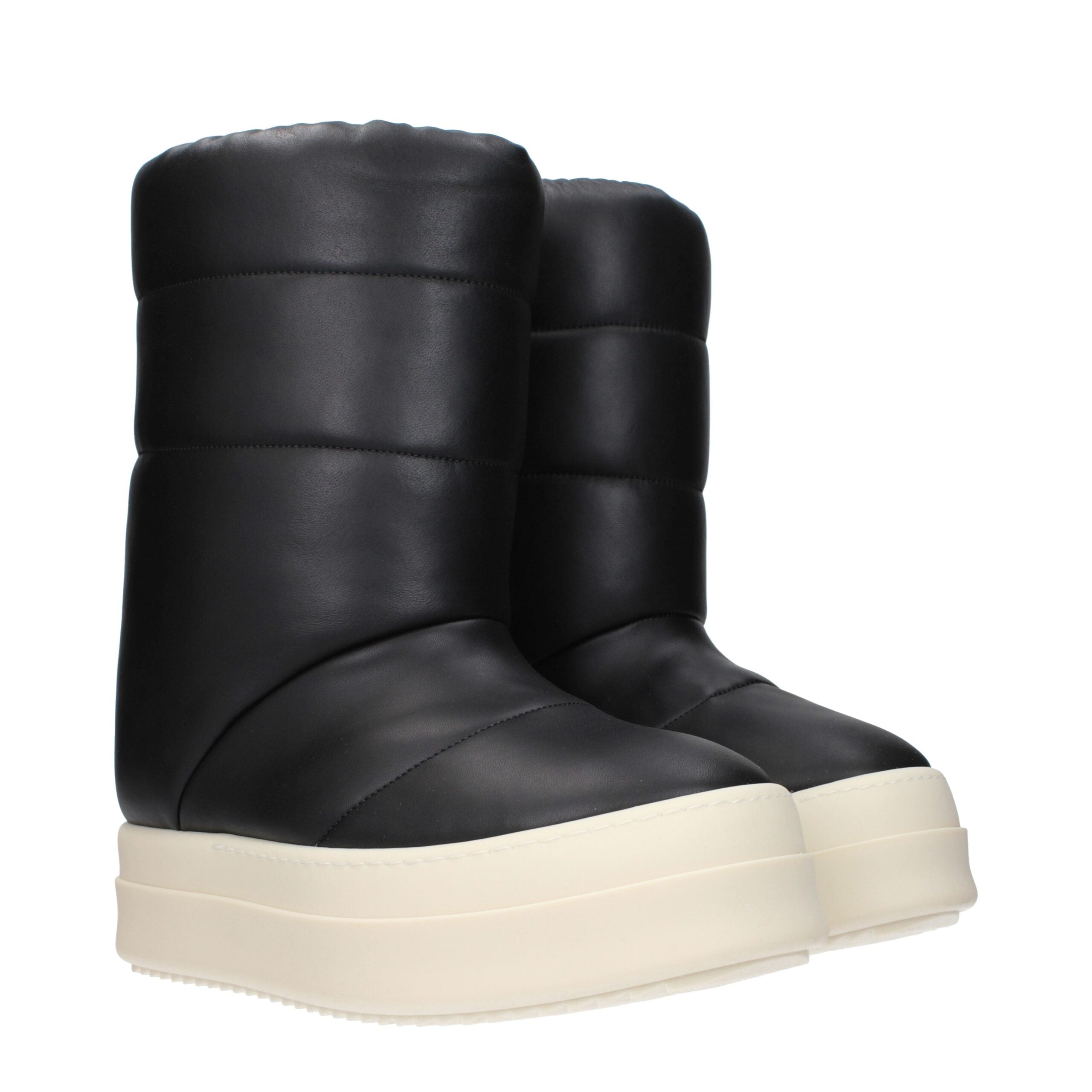 Black Leather Ankle Boots