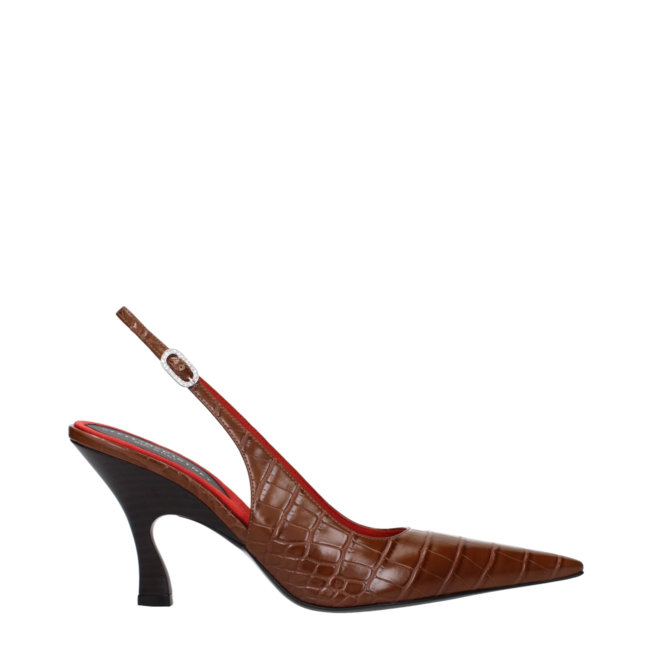 Stella McCartney brune skinnpumps med høy hæl