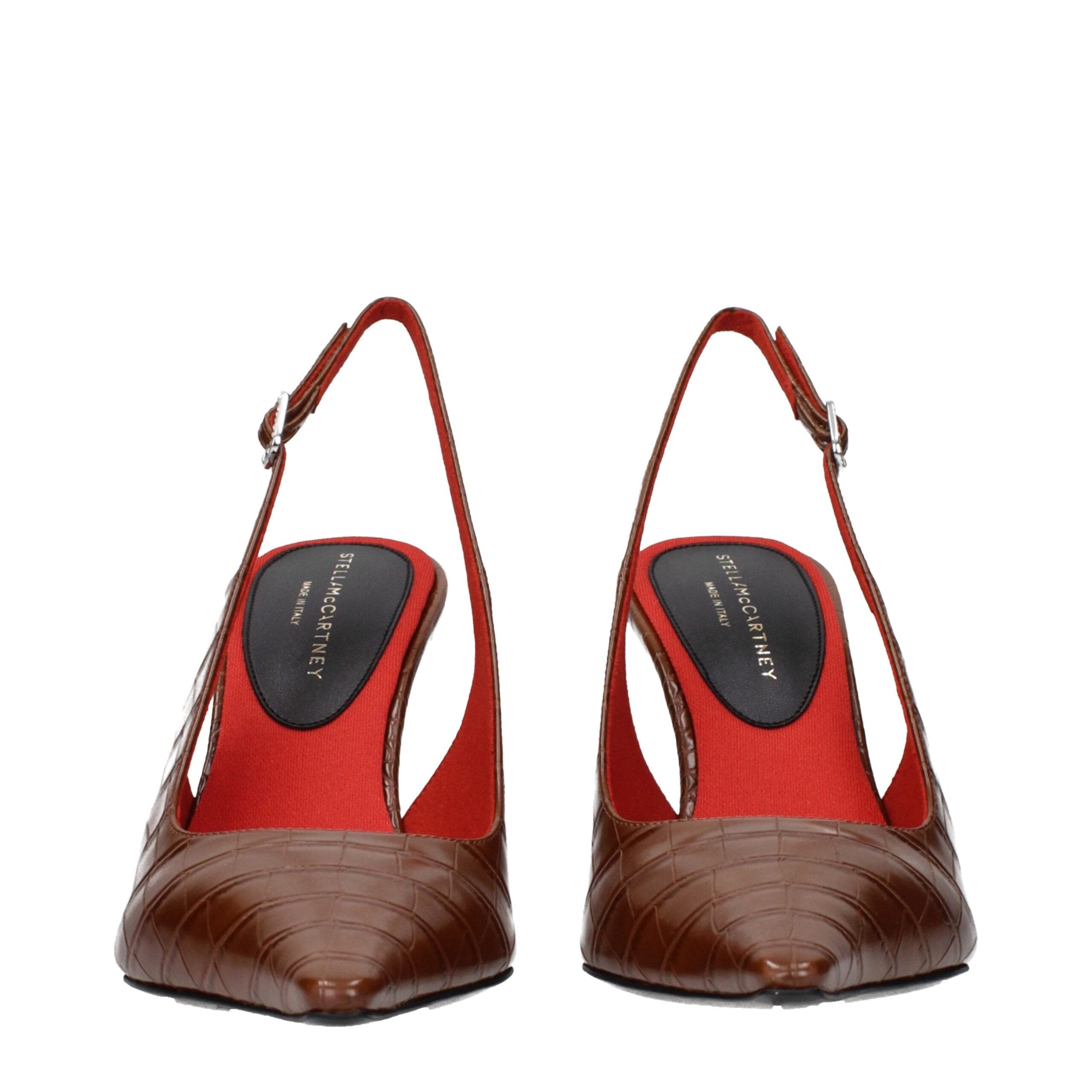 Stella McCartney brune skinnpumps med høy hæl