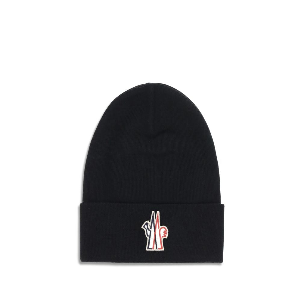 Moncler Grenoble lue i svart fleecet ull