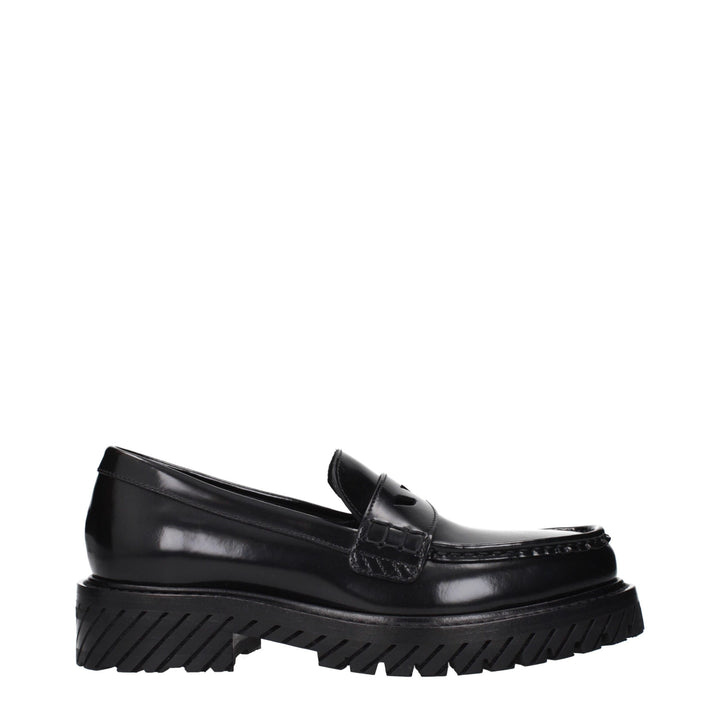 Off-White sorte loafers i skinn uten lisser