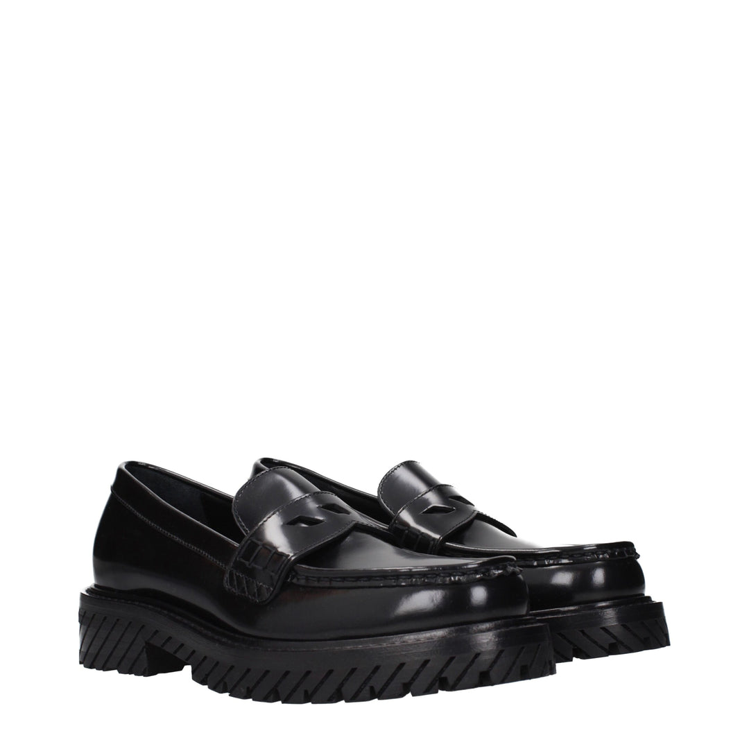 Off-White sorte loafers i skinn uten lisser