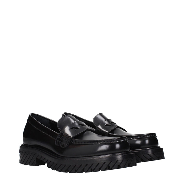 Off-White sorte loafers i skinn uten lisser
