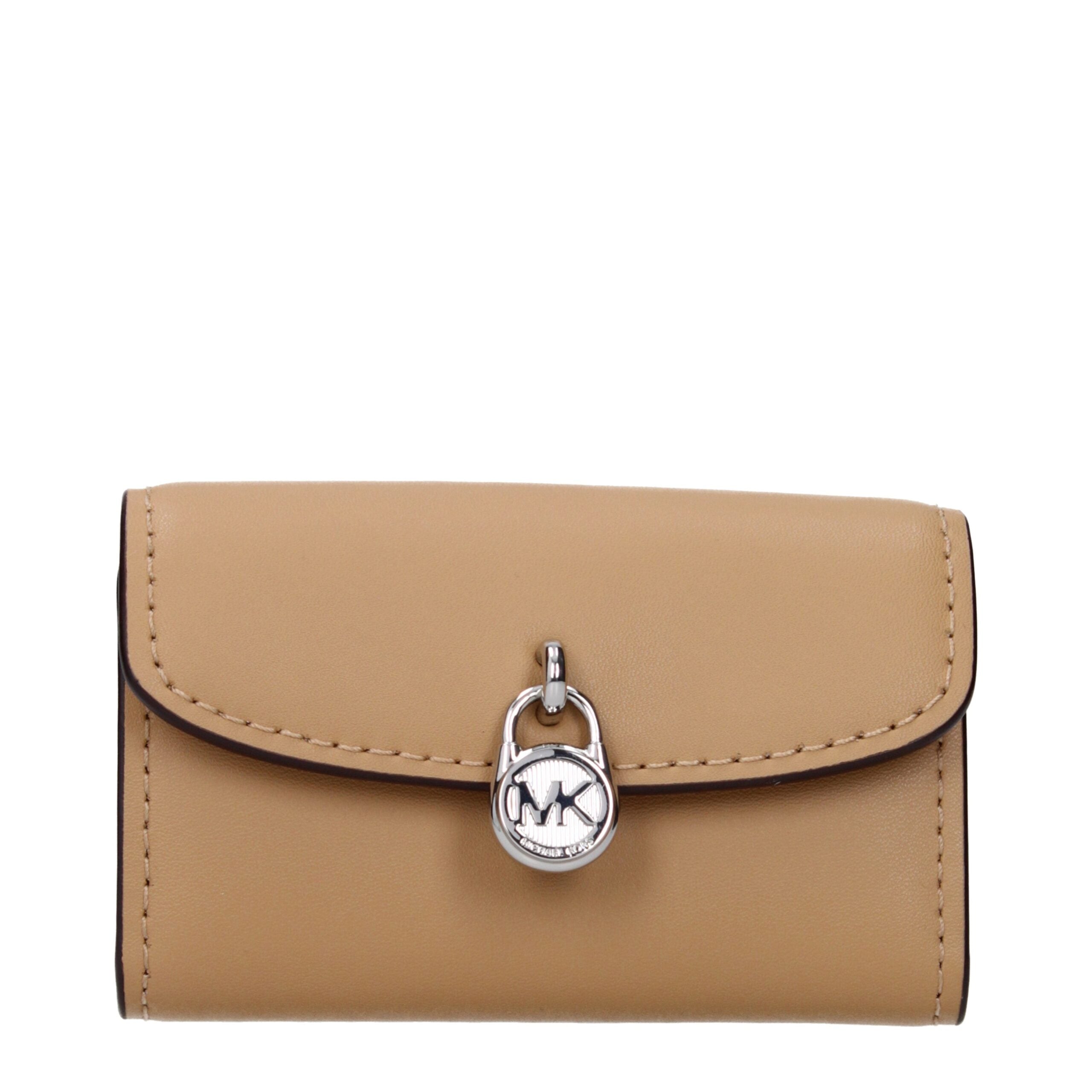 Cartera de cuero marrón Michael Kors