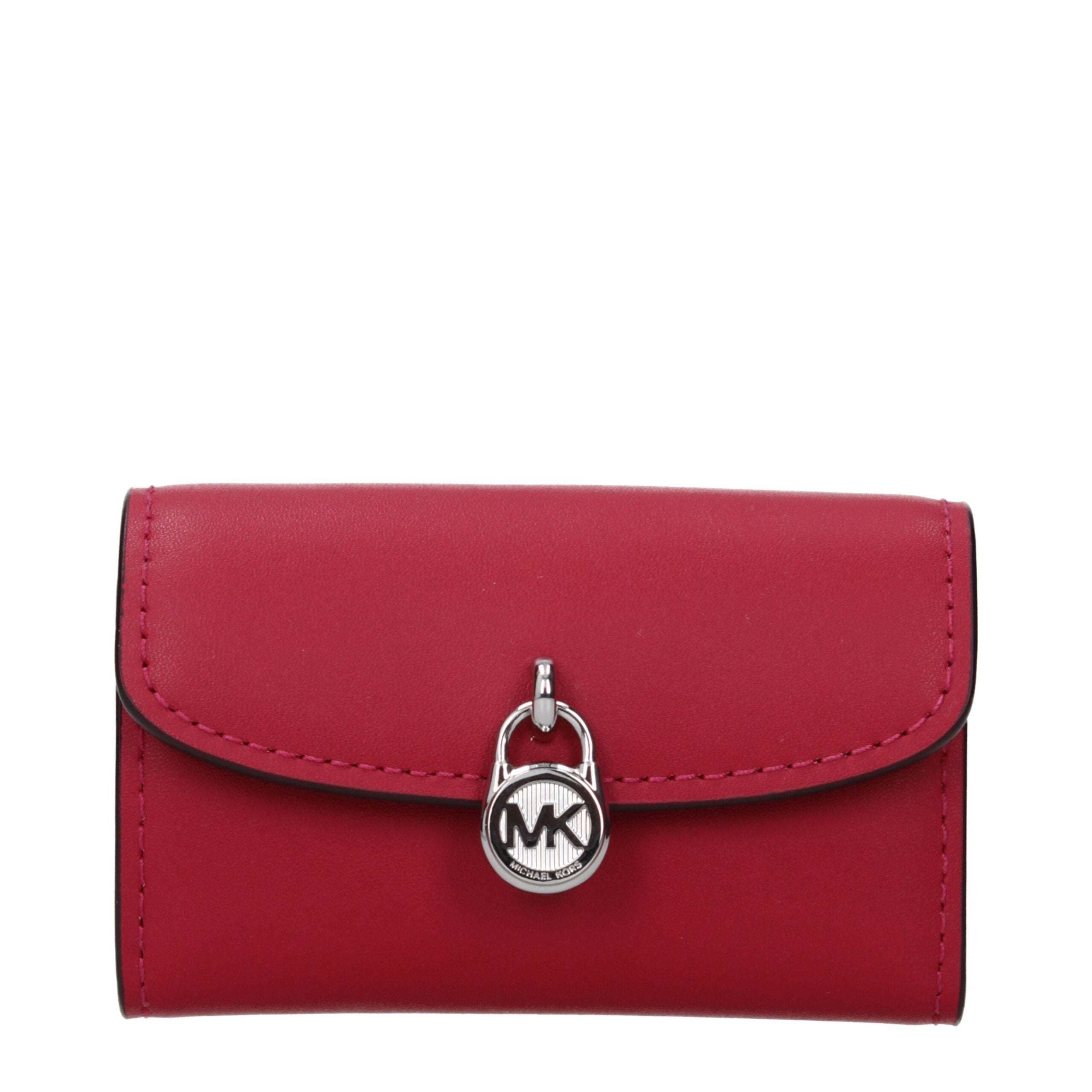 Billetera de cuero rojo Michael Kors