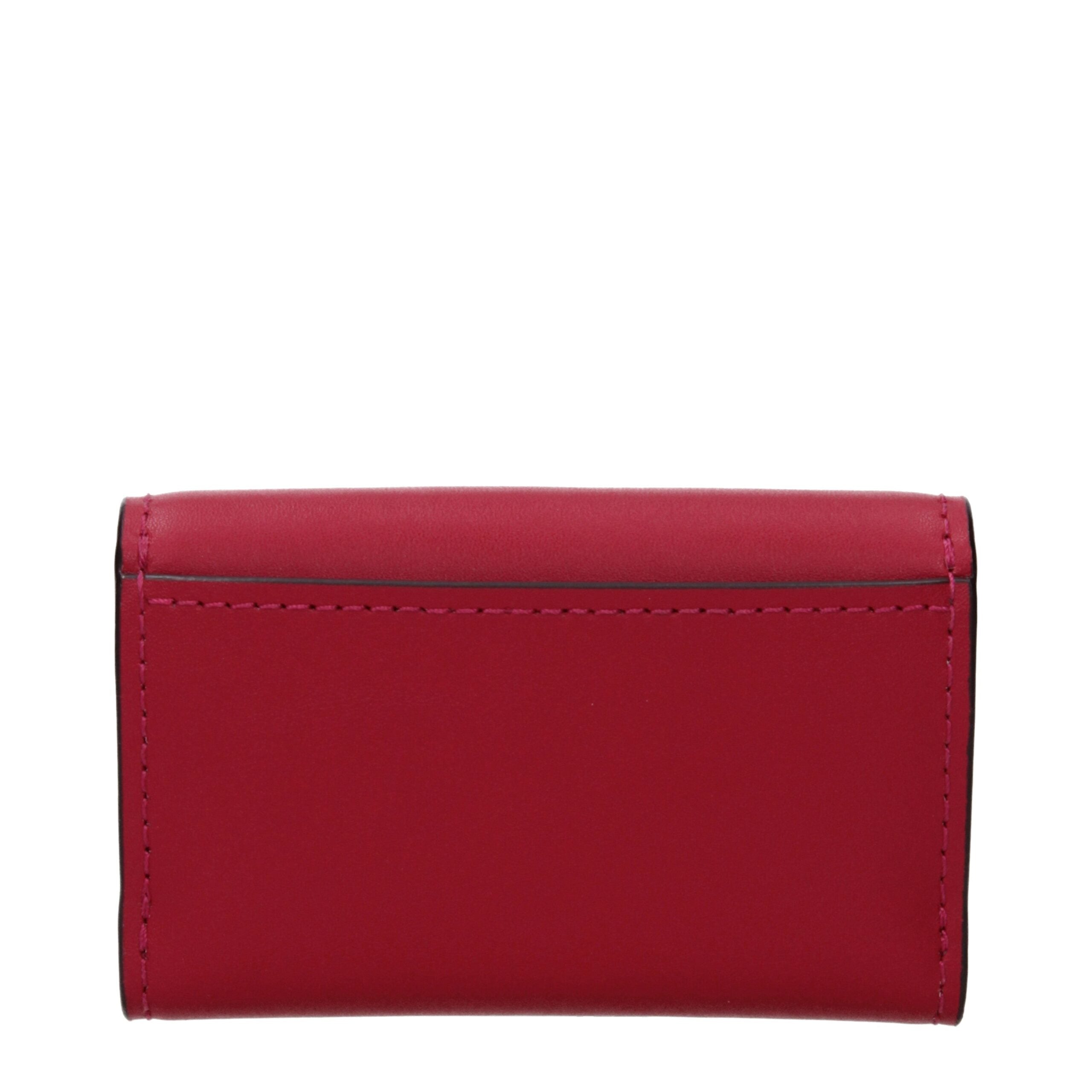Billetera de cuero rojo Michael Kors