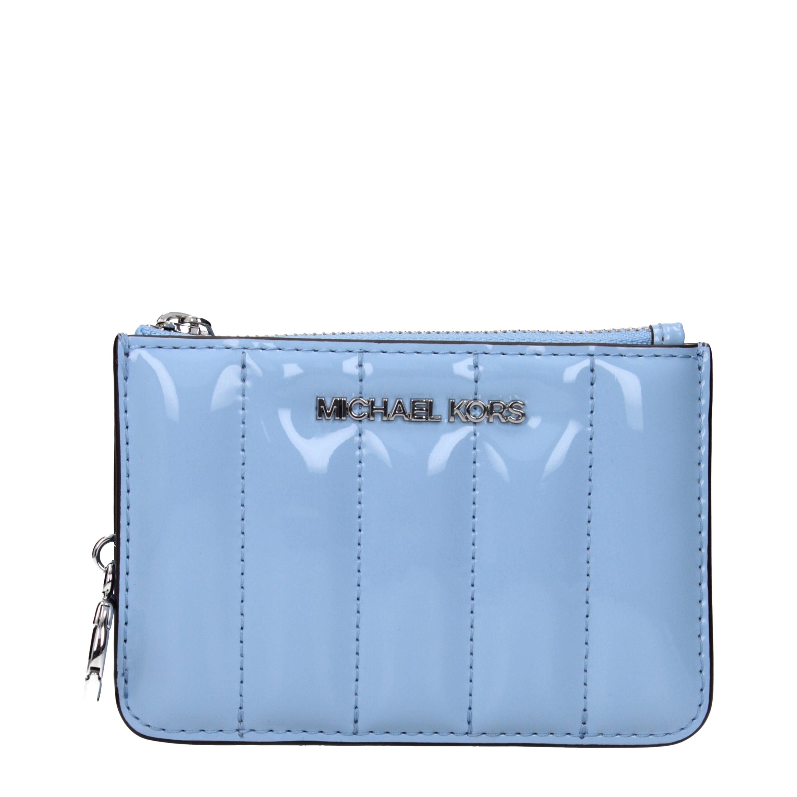 Cartera de piel azul claro Michael Kors