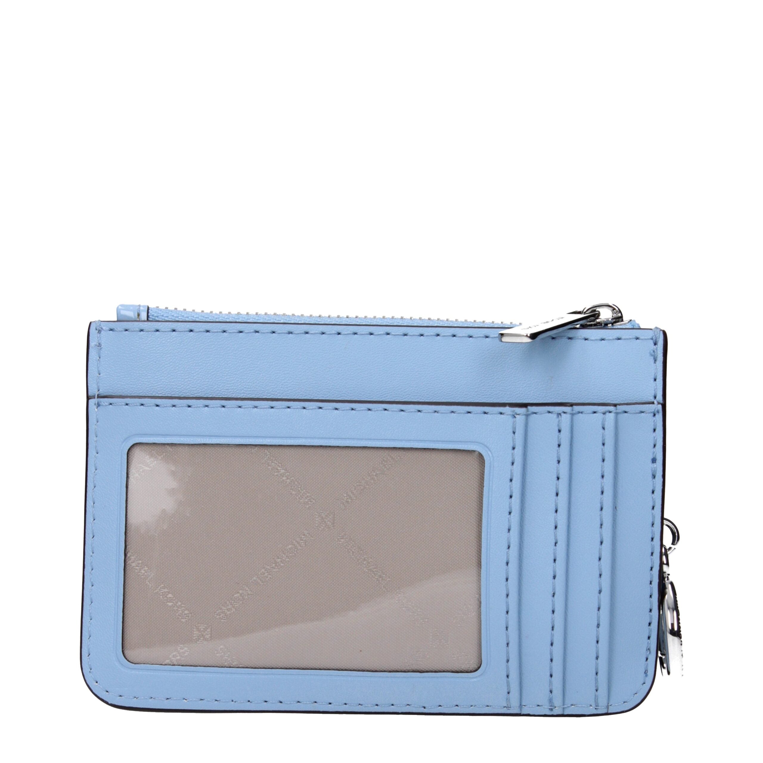 Cartera de piel azul claro Michael Kors