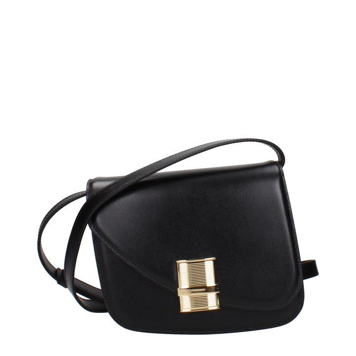 Salvatore Ferragamo svart cross-body-veske i skinn