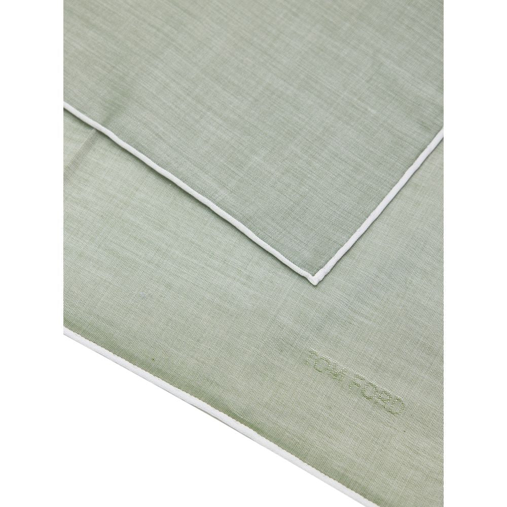 Tom Ford Green Cotton Pocket Square