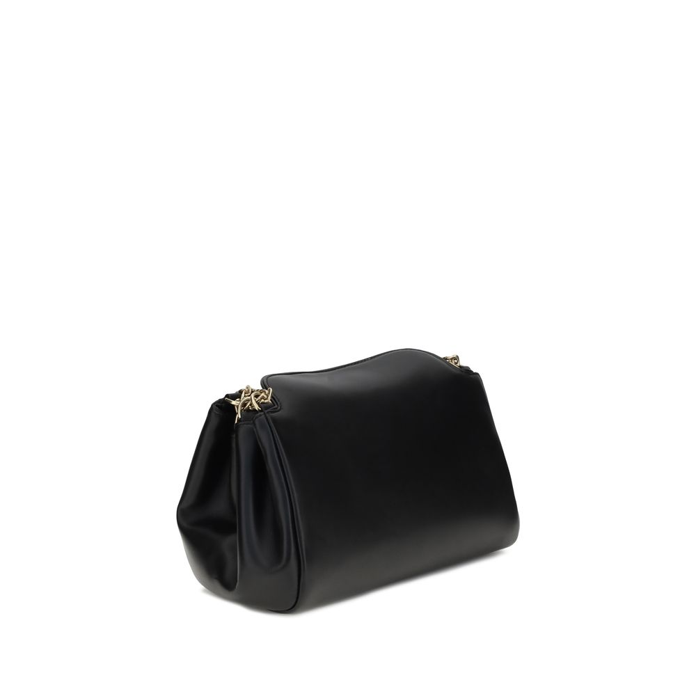 Bolso de hombro Prada de piel de becerro negra Bos Taurus