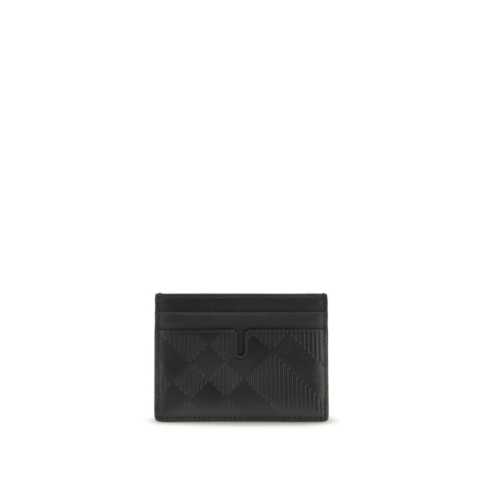 Burberry lommebok i svart kalveskinn av Bos taurus