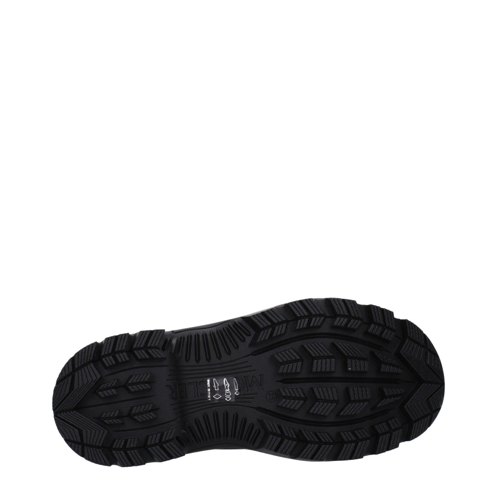 Moncler Black Cotton Ankle Boots