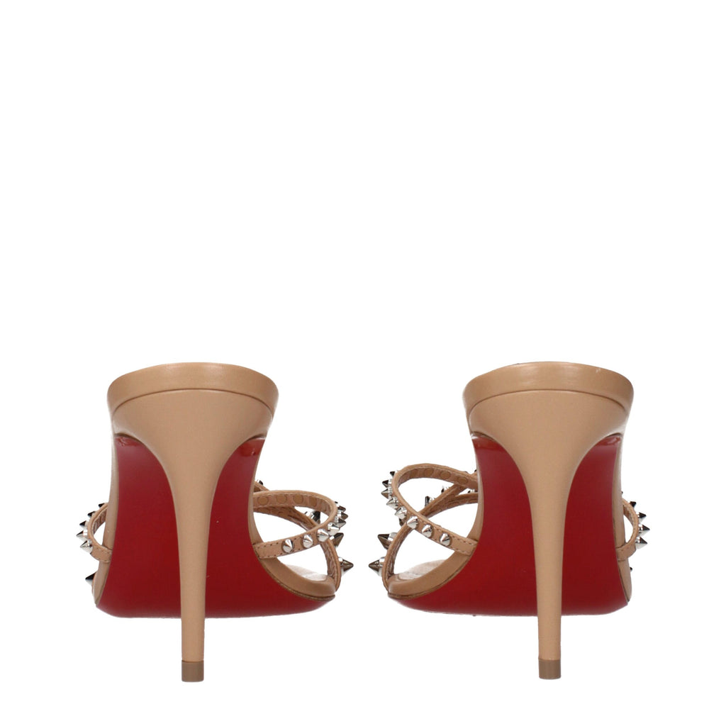 Christian Louboutin Pink Leather Stiletto Heel Sandals