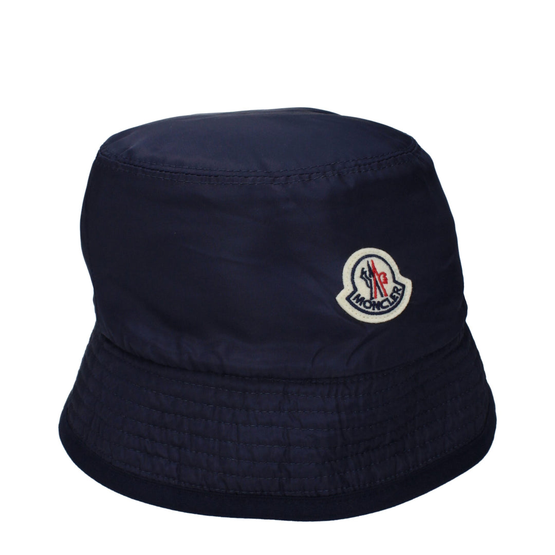 Moncler blå bøttehatt i ull